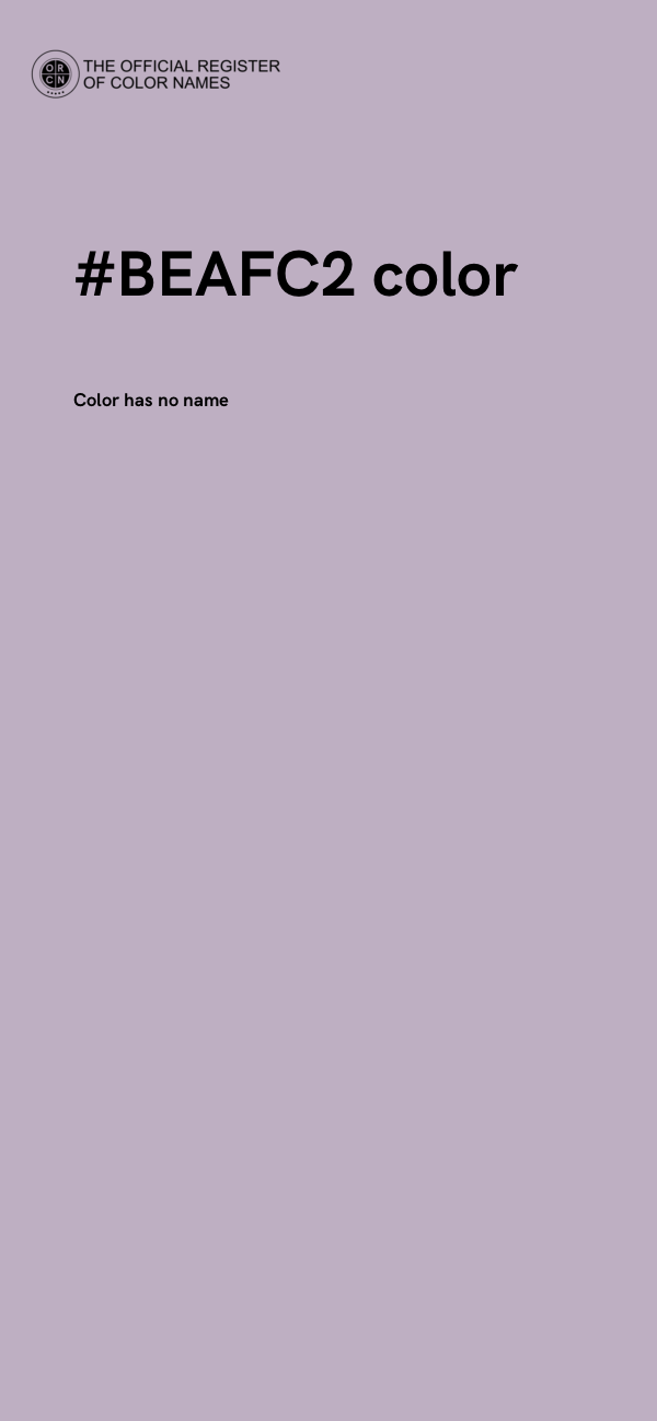 #BEAFC2 color image