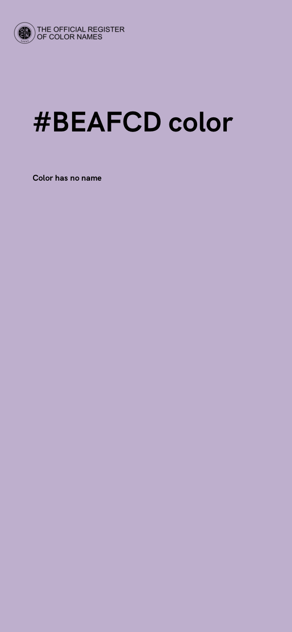 #BEAFCD color image