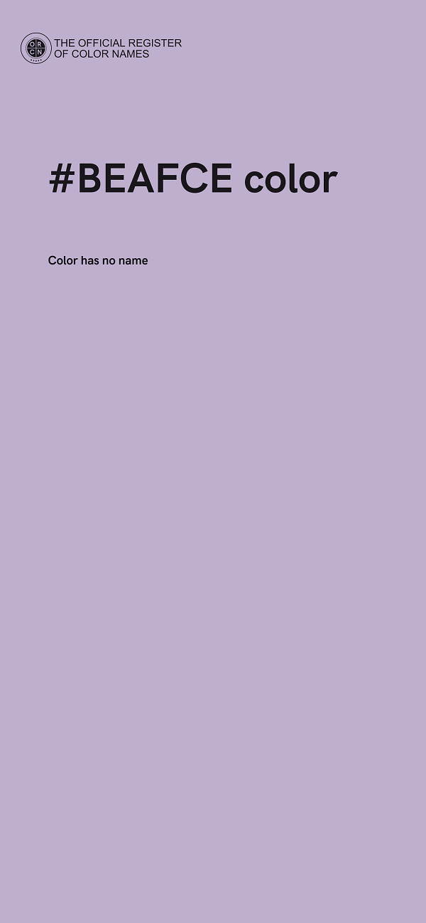 #BEAFCE color image