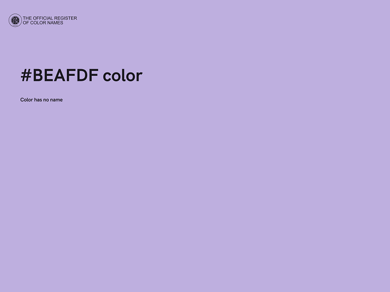 #BEAFDF color image
