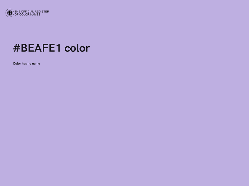 #BEAFE1 color image