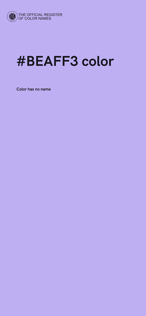 #BEAFF3 color image