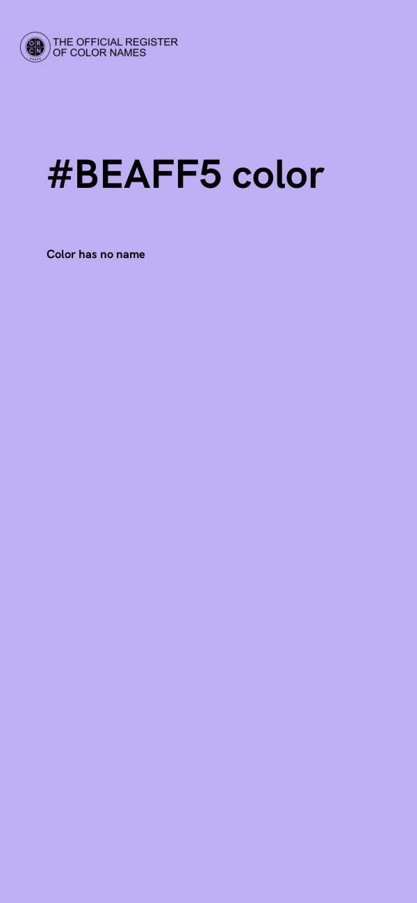 #BEAFF5 color image