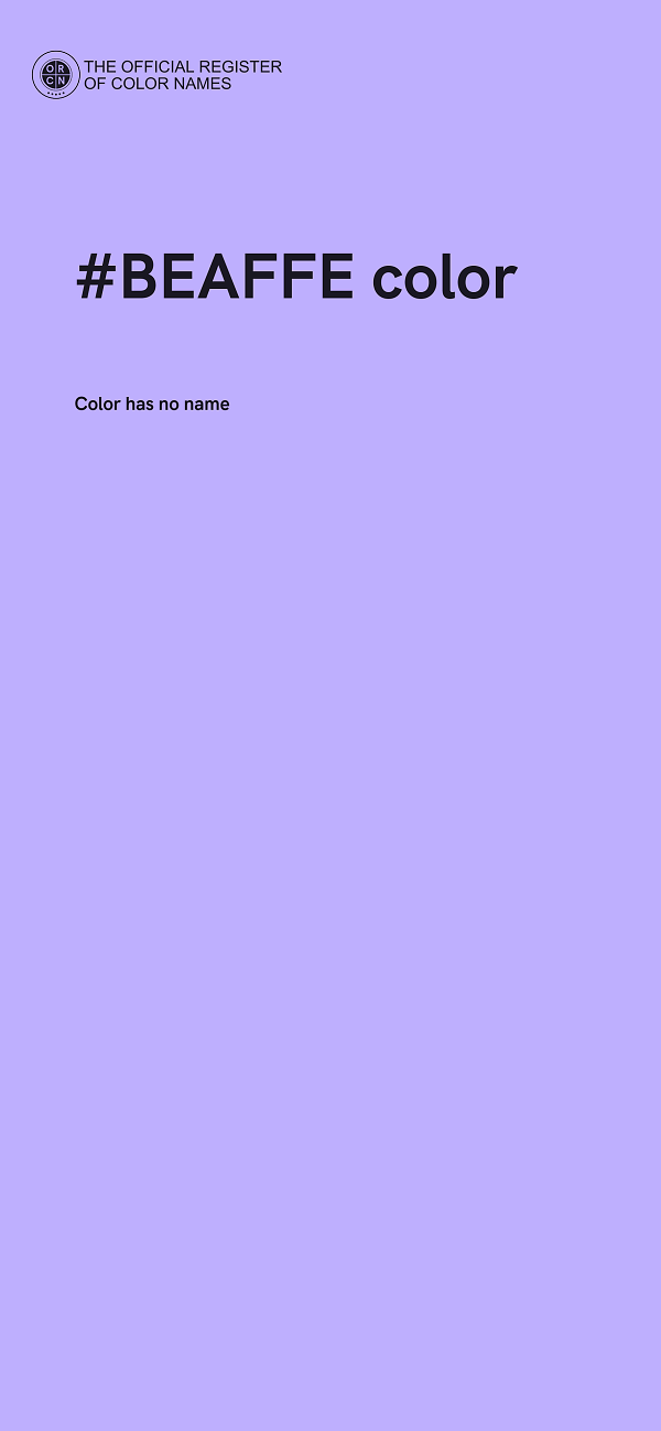 #BEAFFE color image