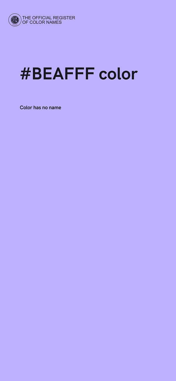 #BEAFFF color image