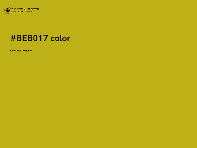 #BEB017 color image