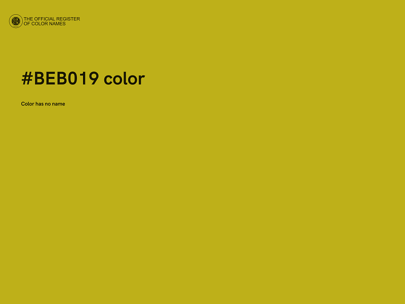 #BEB019 color image