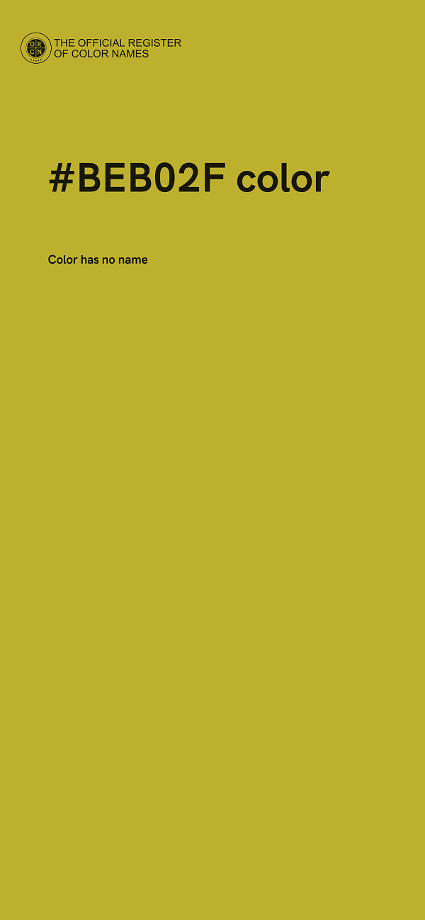 #BEB02F color image