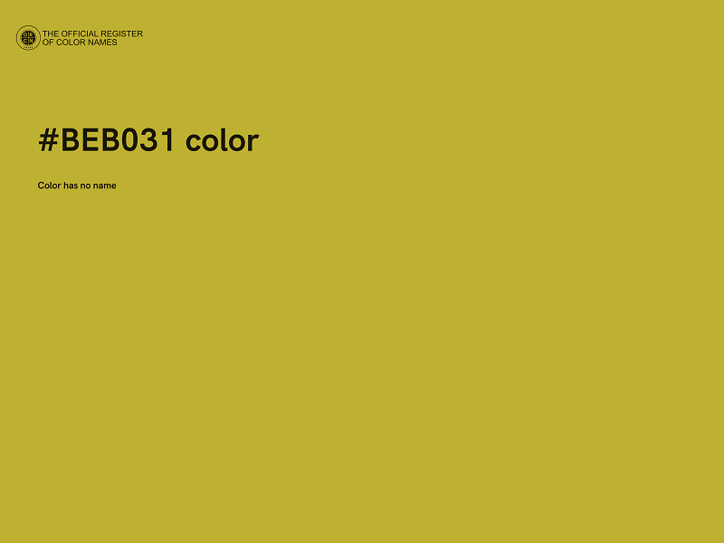 #BEB031 color image