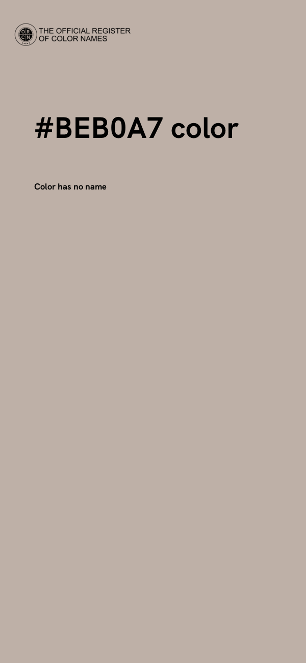#BEB0A7 color image