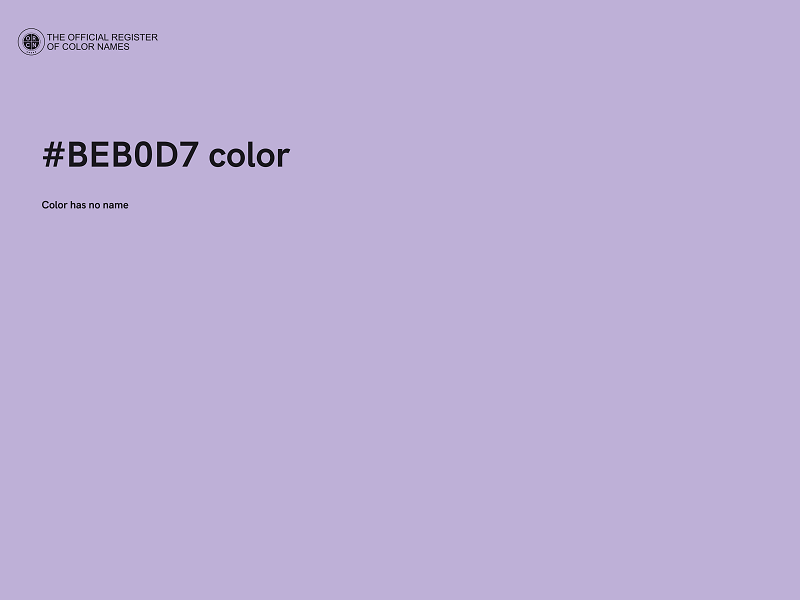 #BEB0D7 color image