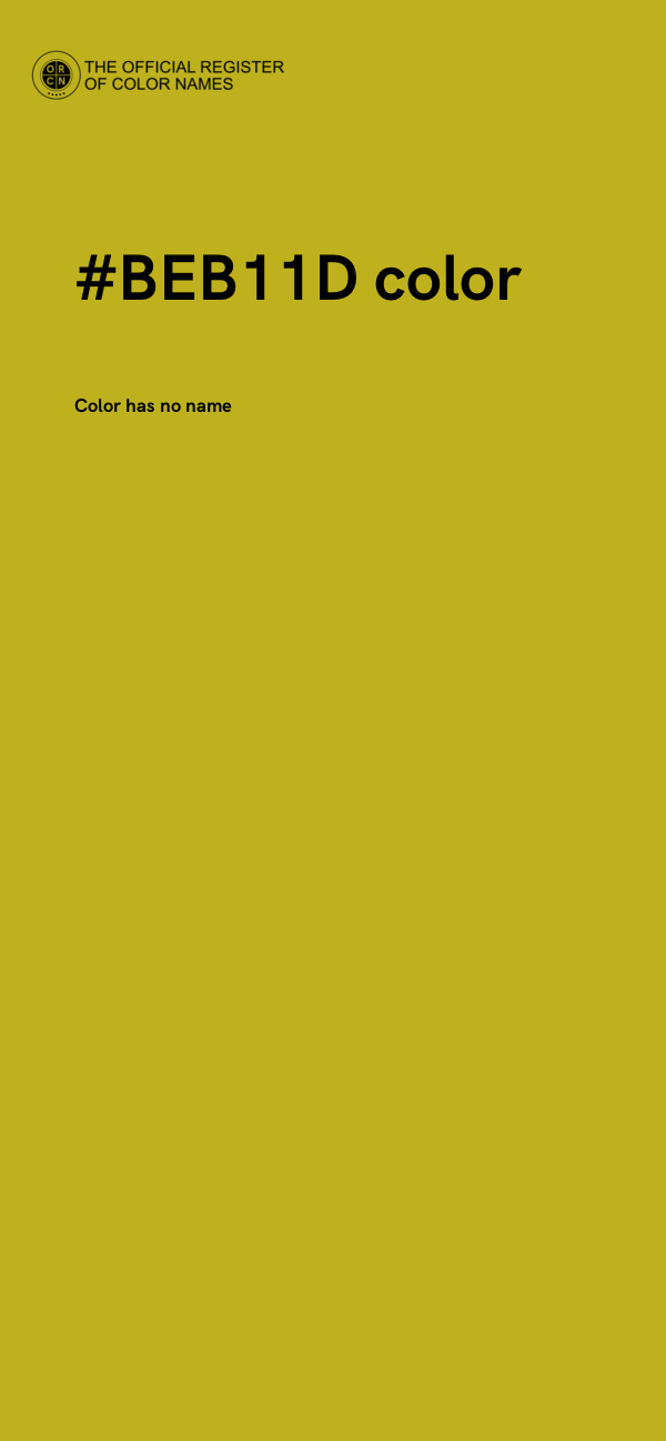 #BEB11D color image
