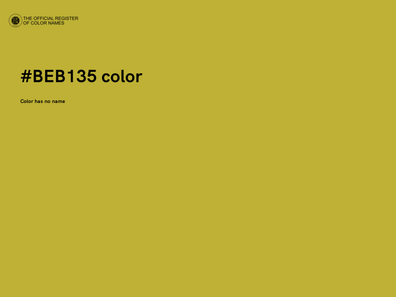 #BEB135 color image