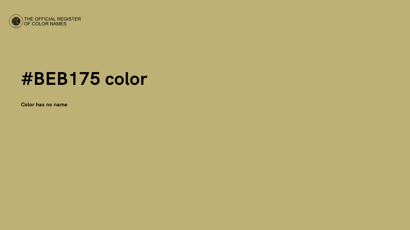 #BEB175 color image