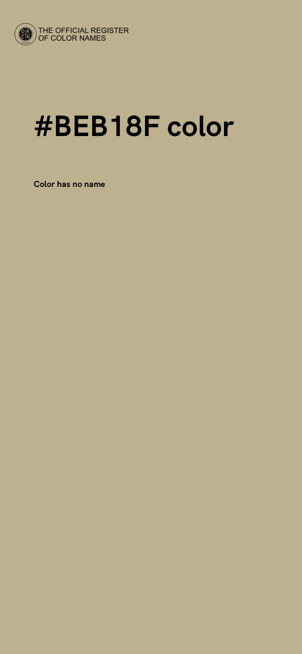 #BEB18F color image