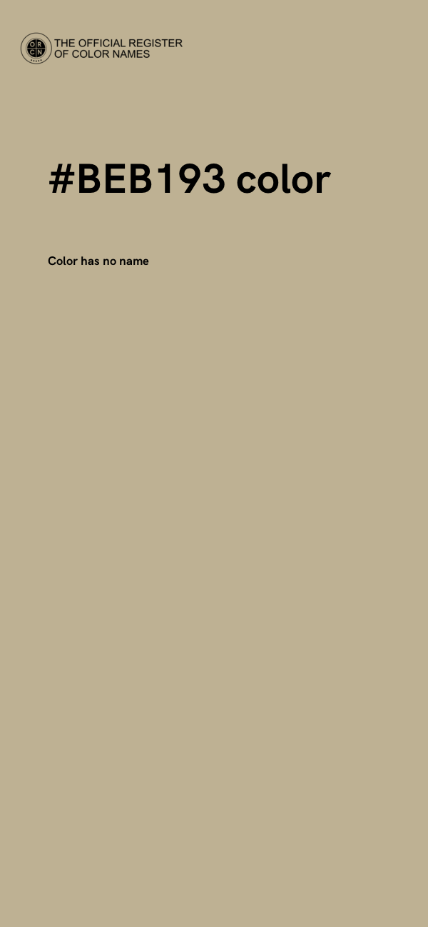 #BEB193 color image