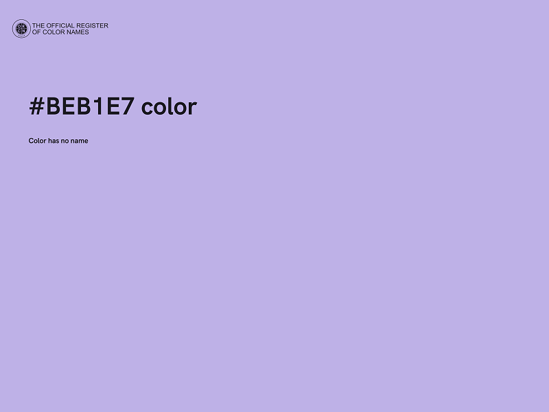 #BEB1E7 color image