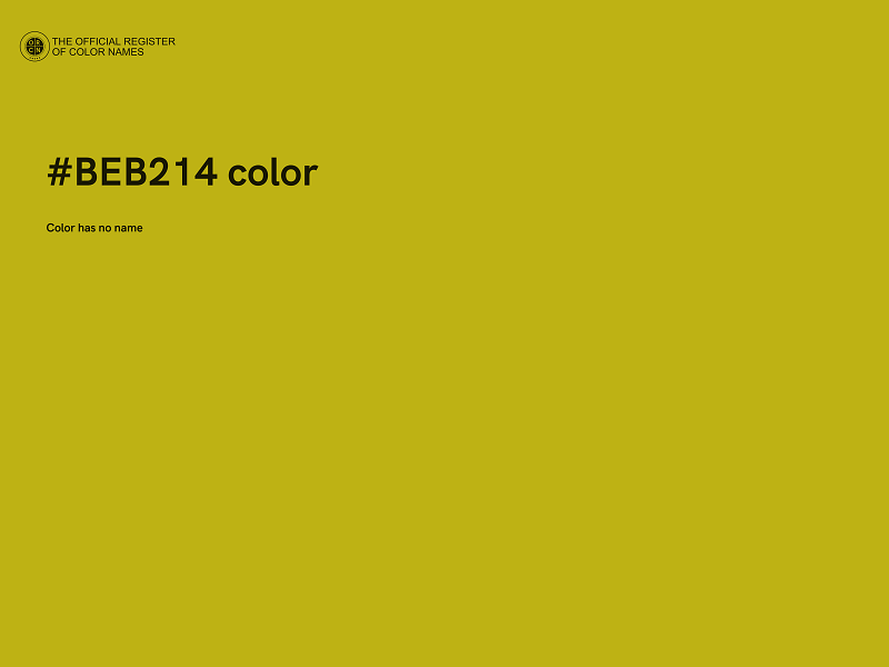 #BEB214 color image