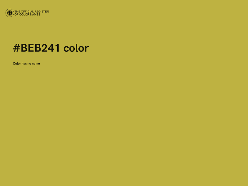 #BEB241 color image