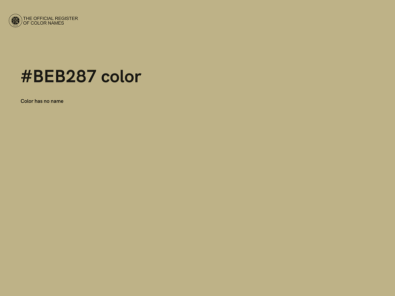 #BEB287 color image