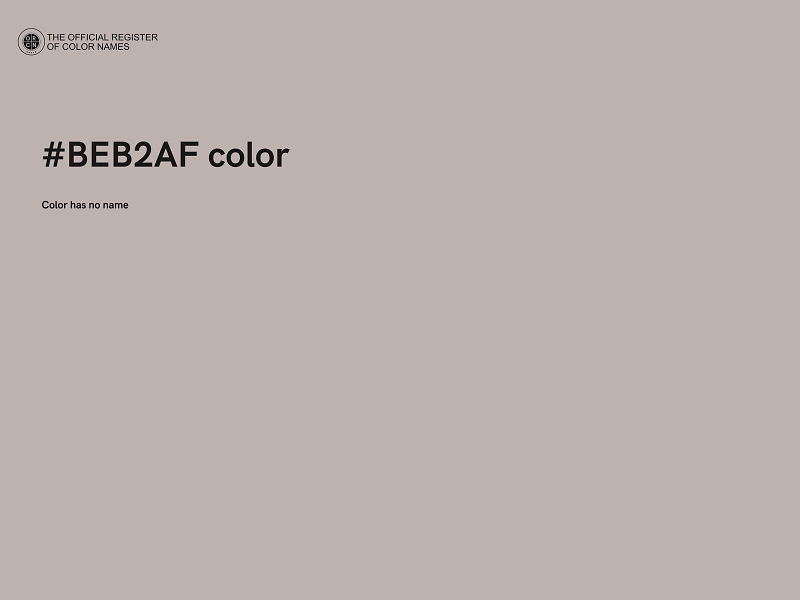 #BEB2AF color image