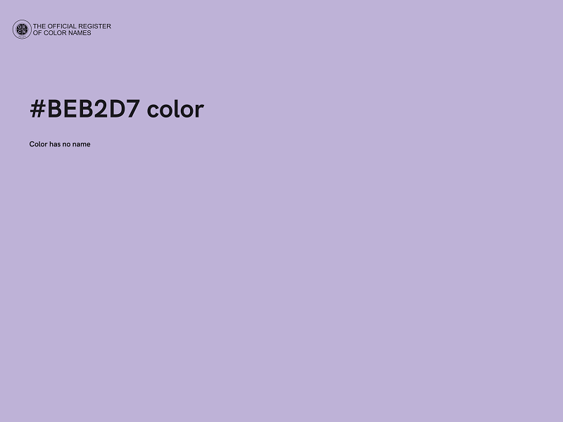 #BEB2D7 color image