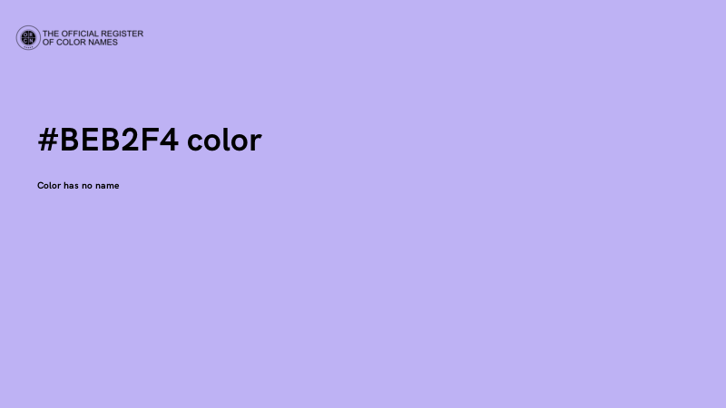 #BEB2F4 color image