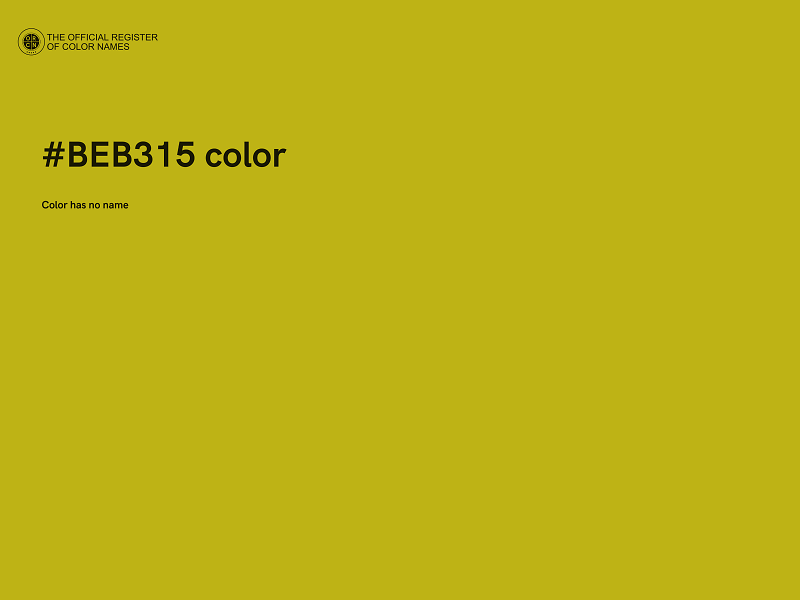 #BEB315 color image