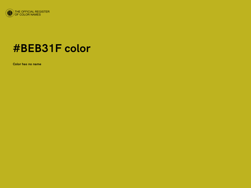 #BEB31F color image