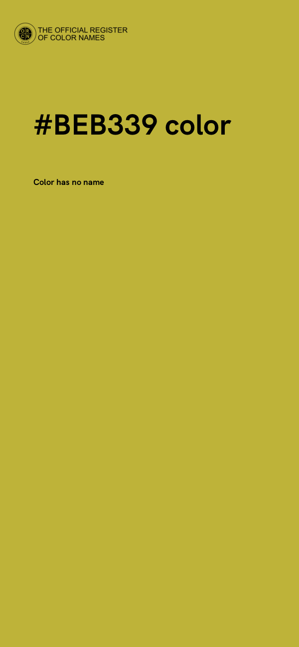 #BEB339 color image