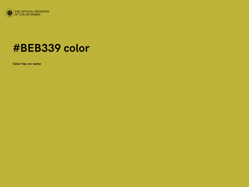 #BEB339 color image