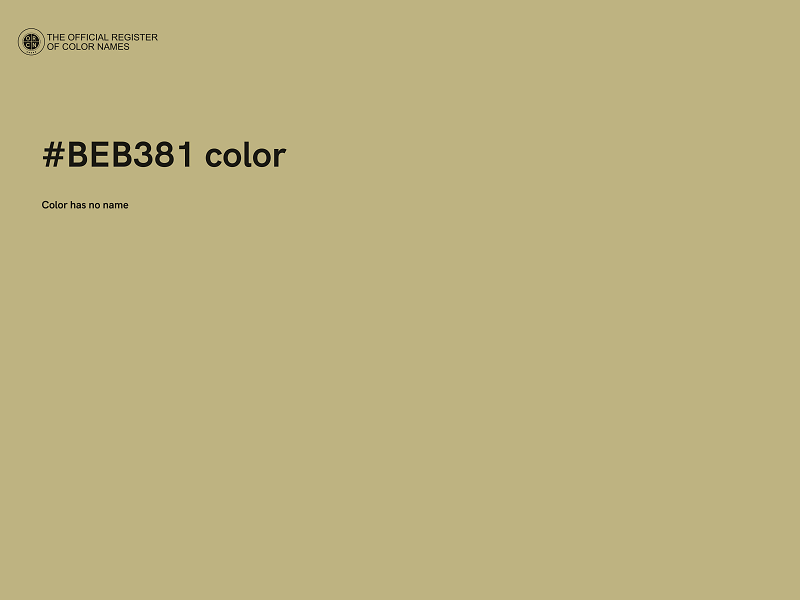 #BEB381 color image