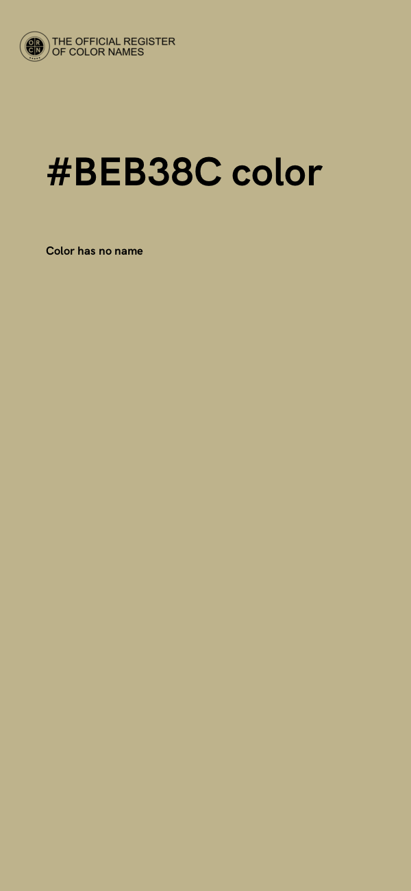 #BEB38C color image