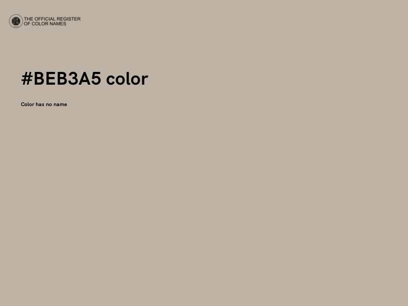 #BEB3A5 color image