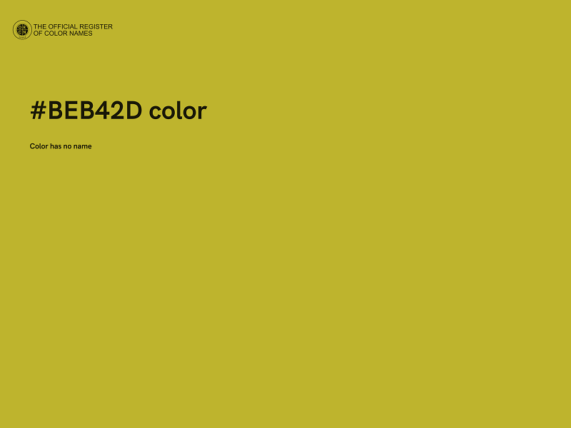 #BEB42D color image