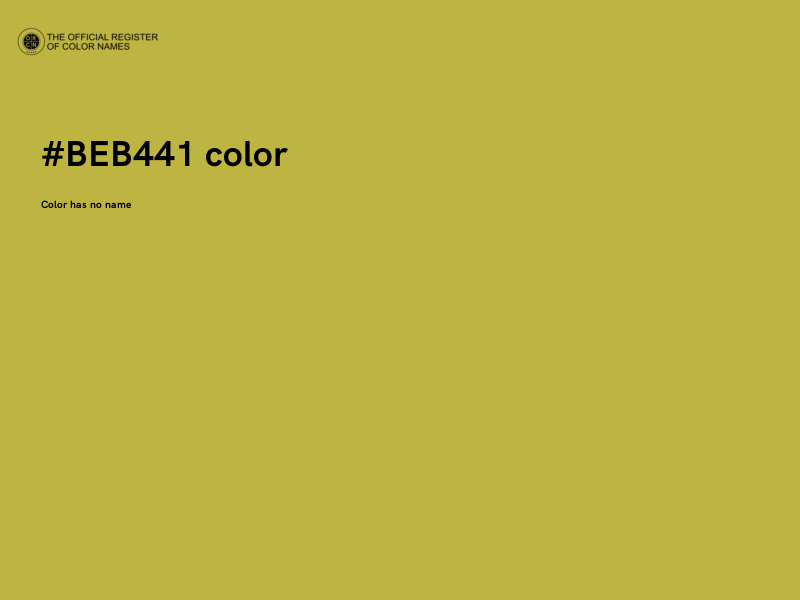 #BEB441 color image