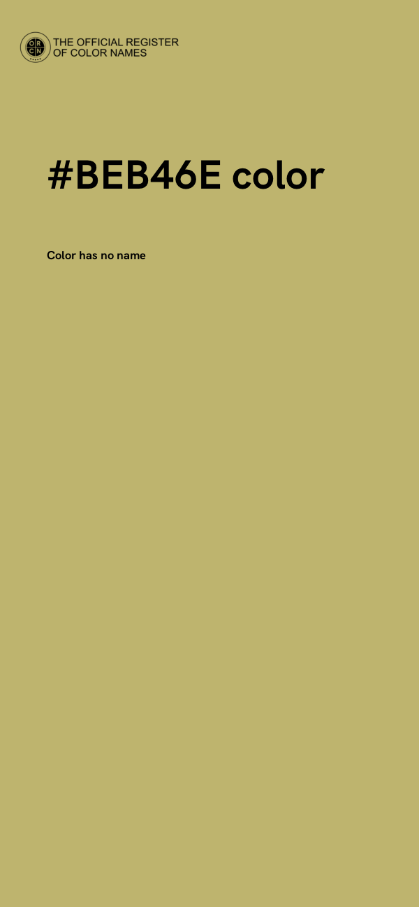 #BEB46E color image