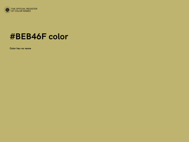#BEB46F color image