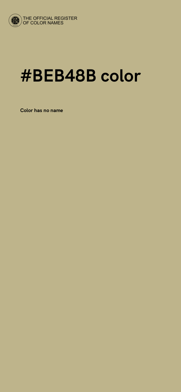 #BEB48B color image