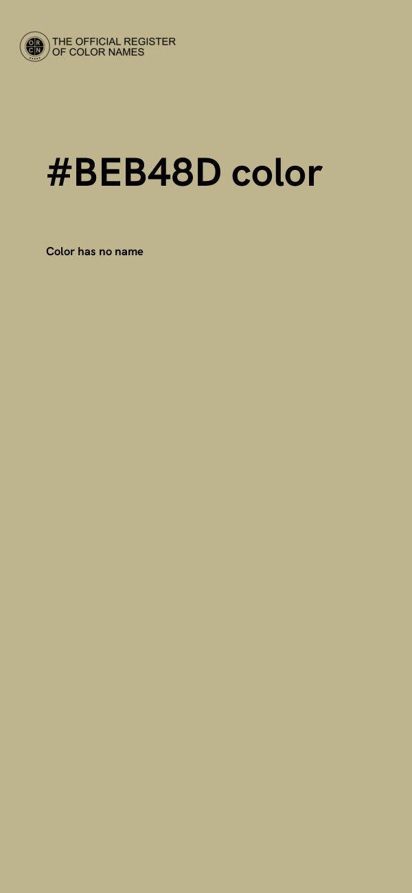 #BEB48D color image
