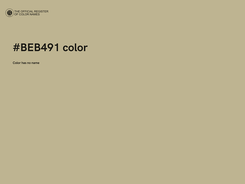 #BEB491 color image