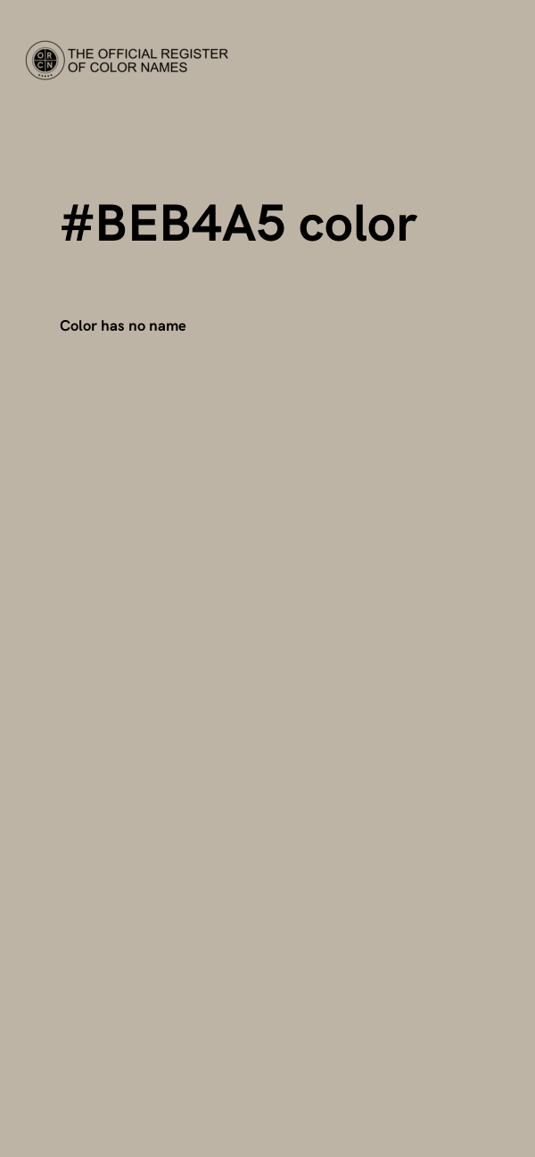 #BEB4A5 color image