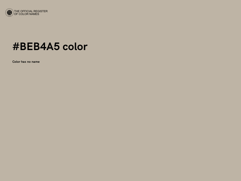 #BEB4A5 color image