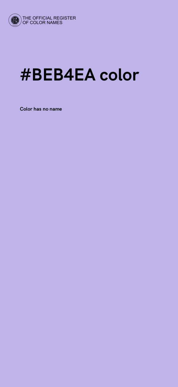 #BEB4EA color image