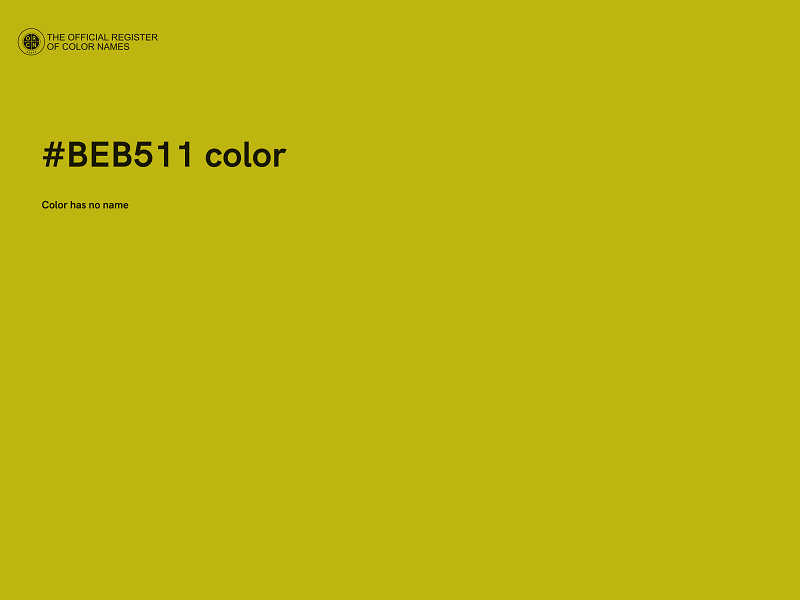 #BEB511 color image