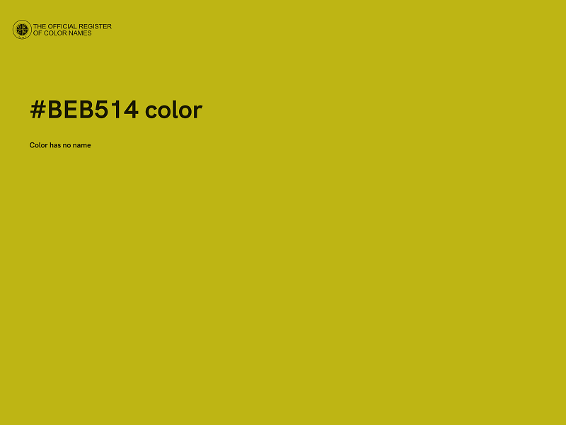 #BEB514 color image