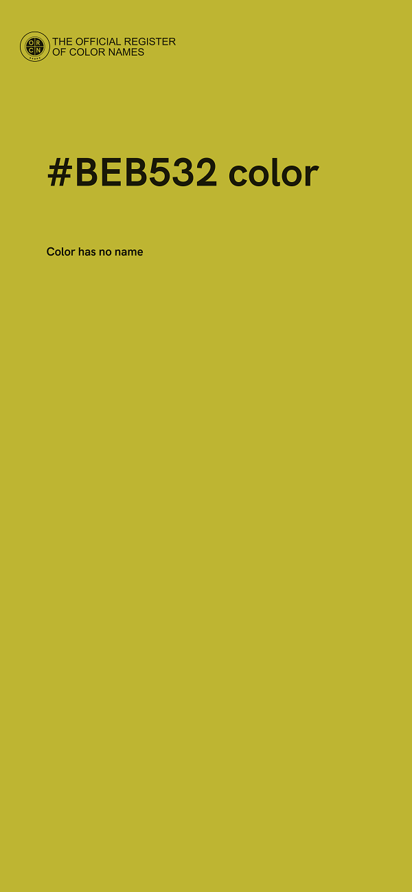 #BEB532 color image