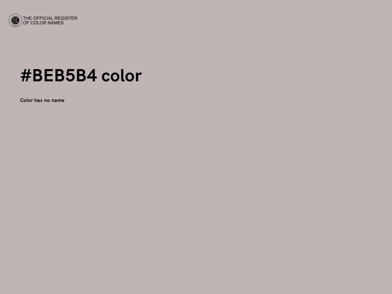 #BEB5B4 color image