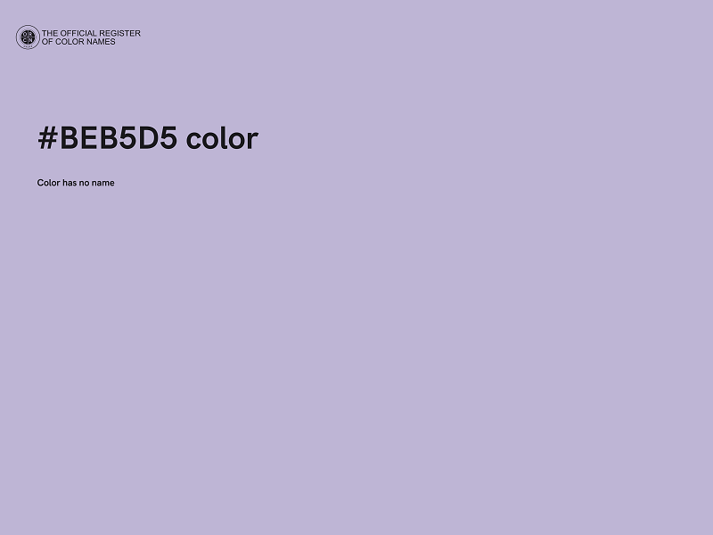 #BEB5D5 color image