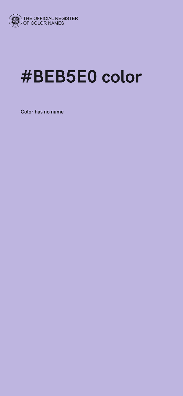 #BEB5E0 color image